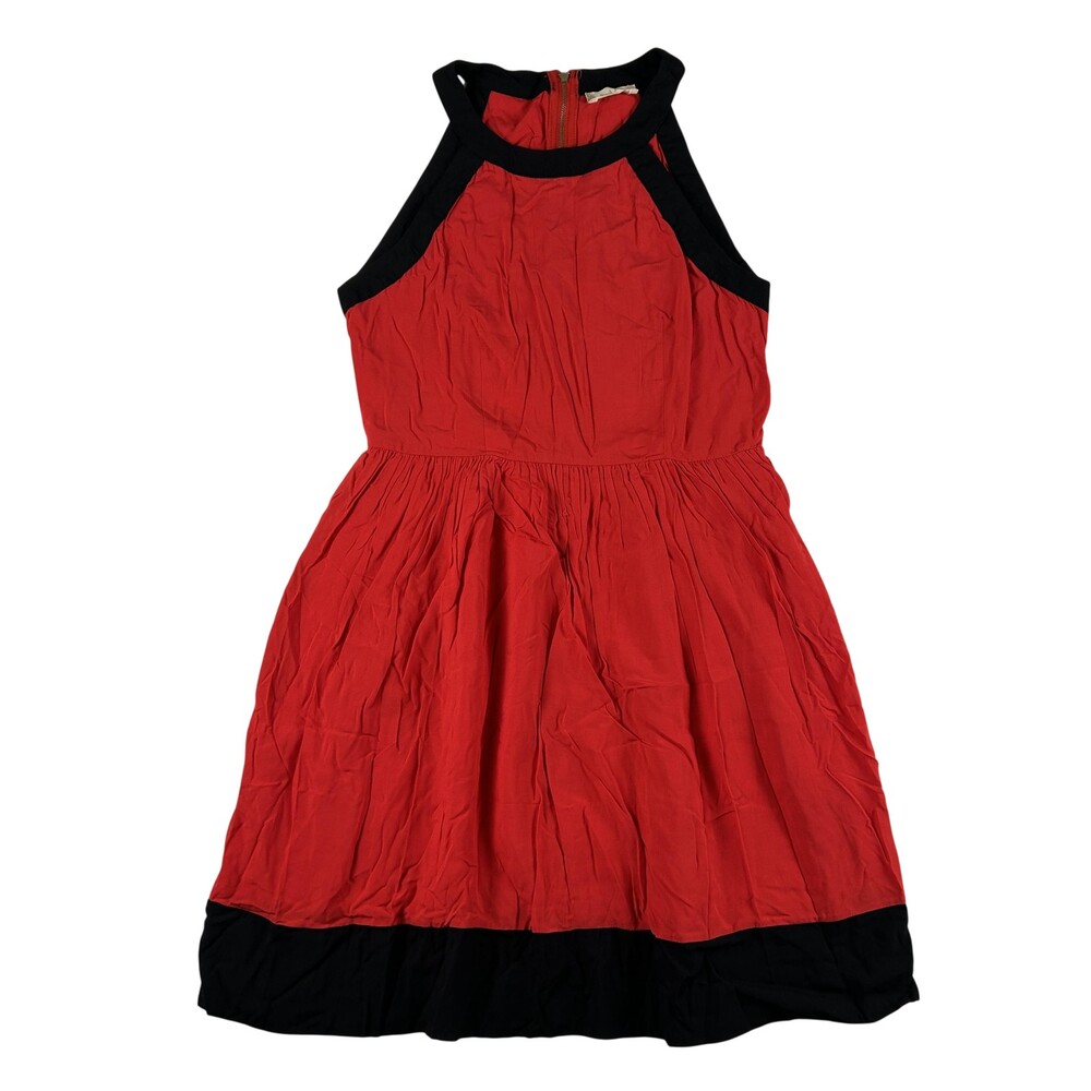 Altar'd State Dress Womens Small Red Colorblock Halter Fit Flare Sundress Y2K